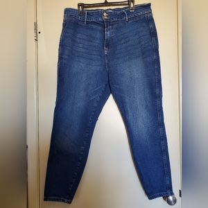 Forever 21 Premium Blue Denim Jeans Relaxed Fit Women's Size 18